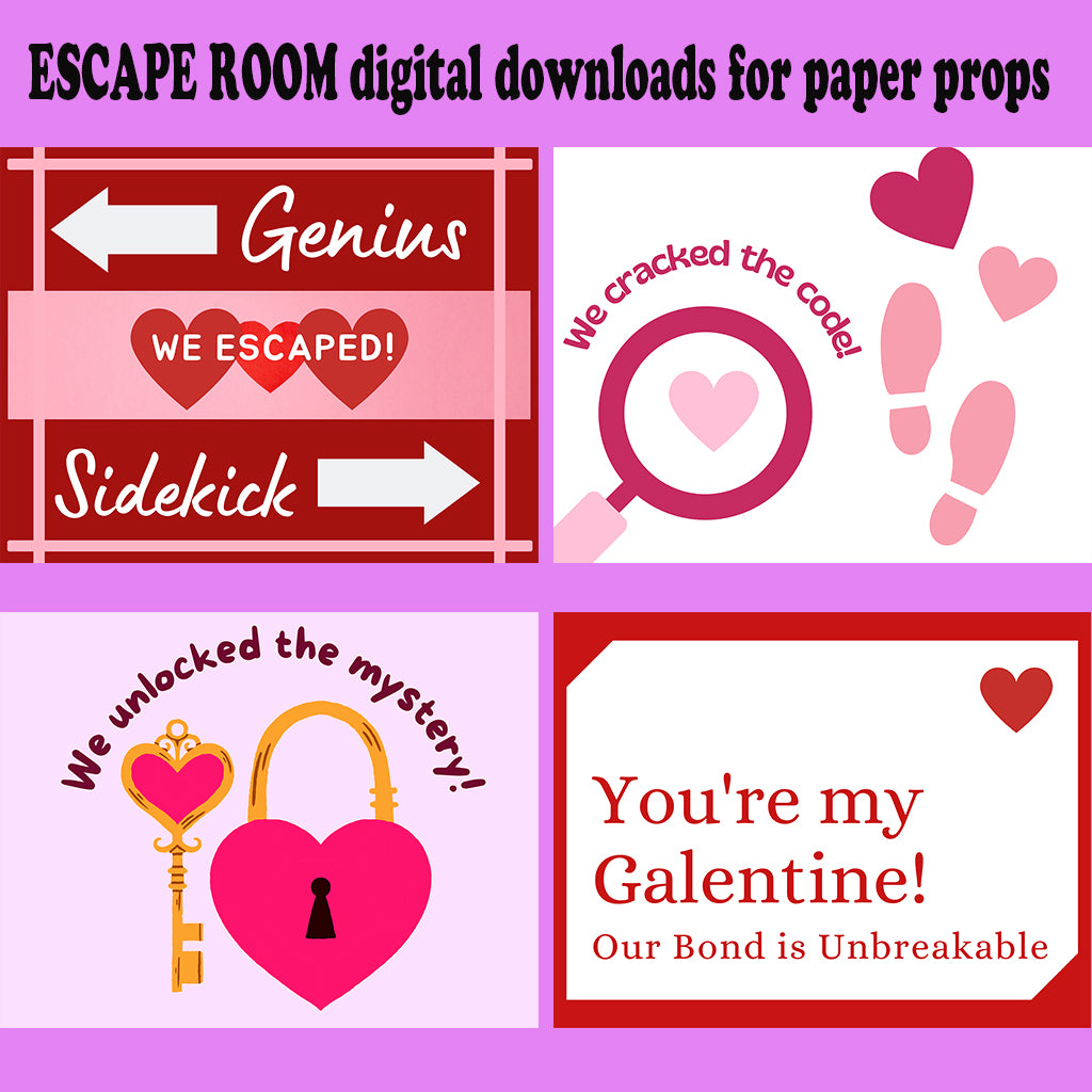 Valentine Escape Room & 5 Love Languages Digital Downloads/Printables – WELDON LLC for Free Printable Bible Escape Room